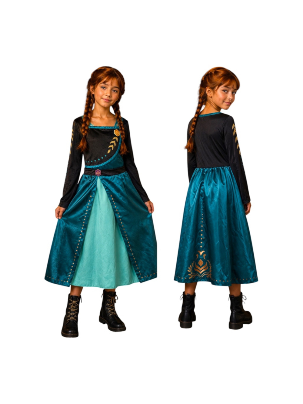 Disney Frozen Anna Costume Dress Girls Size 7/8 Official Disney Princess Hallowe
